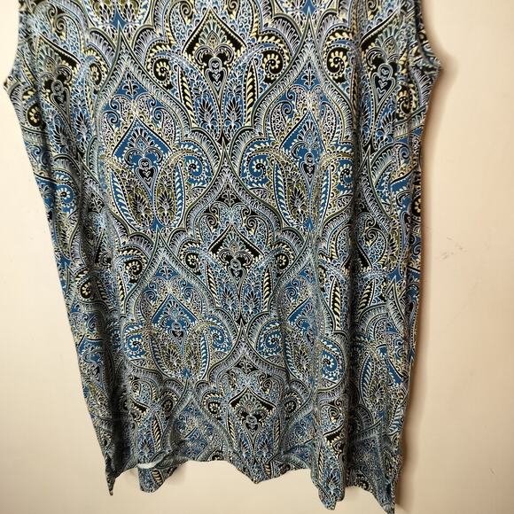 J Jill Wearever Collection Tunic Tank Top Floral Paisley - Picture 5 of 11